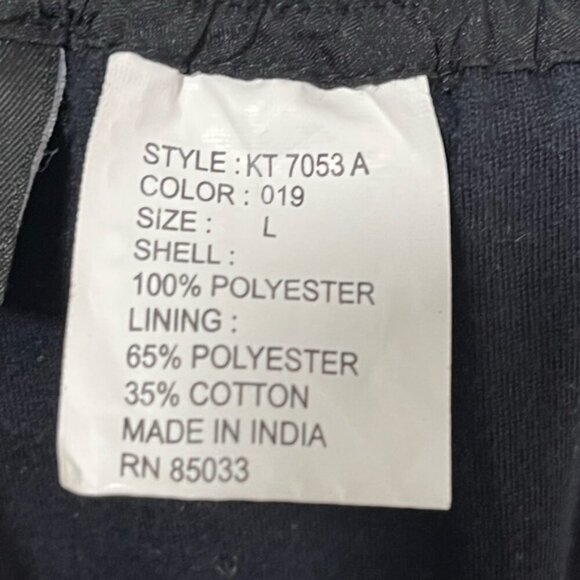 Kaelin Black Straight-Leg Pants with Ankle Slits - Size L - Picture 3 of 13